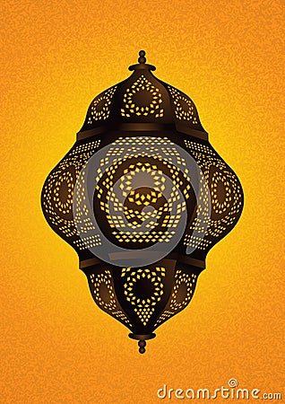 Beautiful Islamic Lamp for Eid / Ramadan Celebrations - Vector Vector Illustration