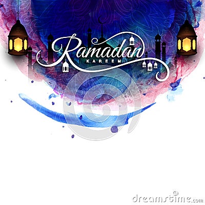 Beautiful Islamic Ramadan Kareem background Vector Illustration