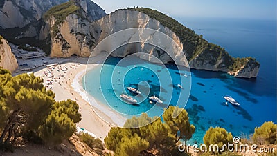 Beautiful island Zakynthos Greece vacation relaxation concept chic sunny Stock Photo