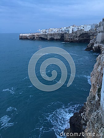 The beautiful Italian city of Polignano a Mare, Stock Photo