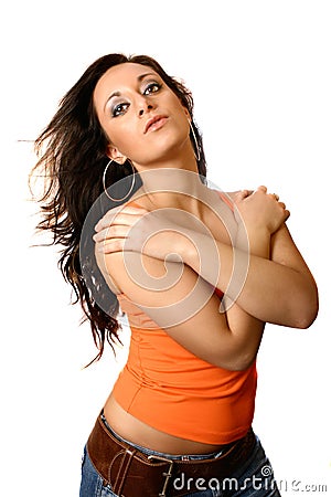 Beautiful Italian model Stock Photo