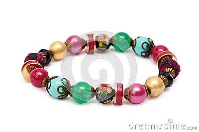 Beautiful jewelry bracelet isolated on white background Stock Photo