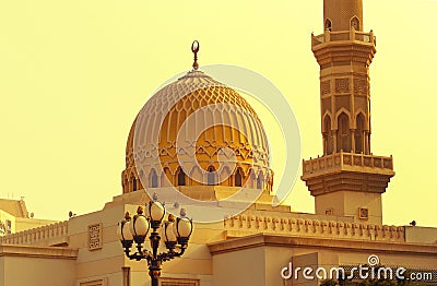 Beautiful Jumeirah Mosque Dubai United Arab Emirates UAE ON 21 JULY 2017 Stock Photo