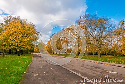 Beautiful Kensington Gardens the Royal Parks for walked and relaxed, London. Stock Photo