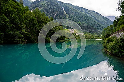 The beautiful Klammsee near to the Sigmund-Thun klamm in Kaprun Stock Photo