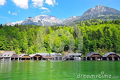 Beautiful Konigsee lake Stock Photo