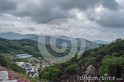 Beautiful korean landscape with gloomy skies Stock Photo