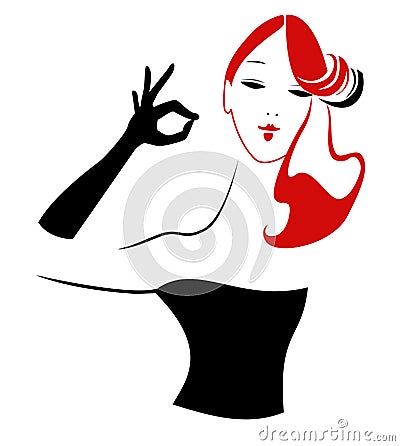 Beautiful lady Vector Illustration