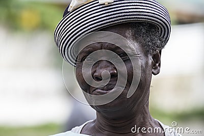 Beautiful elderly Lady, Port Antonio, Jamaica Editorial Stock Photo