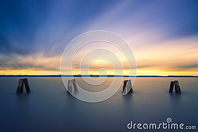 Lake Neusiedl in Austria Stock Photo