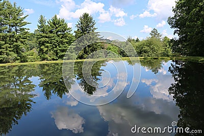 Beautiful Lake with reflections Stock Photo