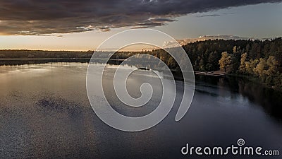 Beautiful lake in summer evening, National park Mari El, Russia Stock Photo