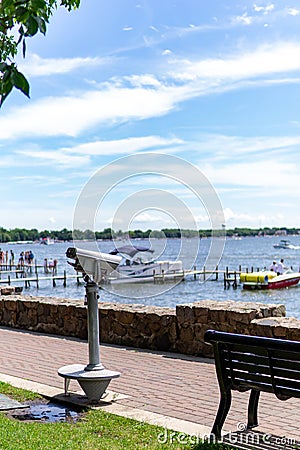 Beautiful Lake View By the Dock Stock Photo