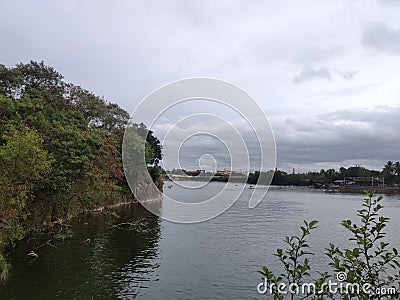 Beautiful lake view and greenary Stock Photo