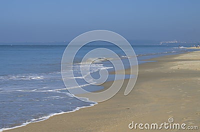 Beautiful landscape the Arabian blue Sea in Goa India Stock Photo