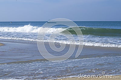 Beautiful landscape the Arabian blue Sea in Goa India Stock Photo