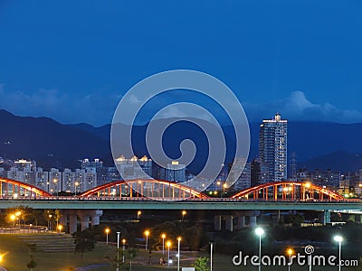 Beautiful landscape around Yongfu Bridge Editorial Stock Photo