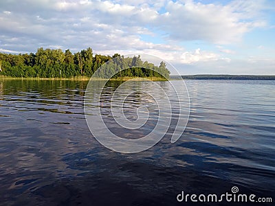 Beautiful landscape with boats Stock Photo