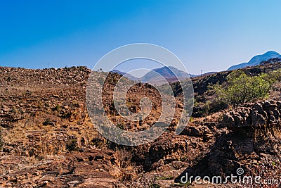 Landscape Bourkes Luck Potholes in South Africa Stock Photo