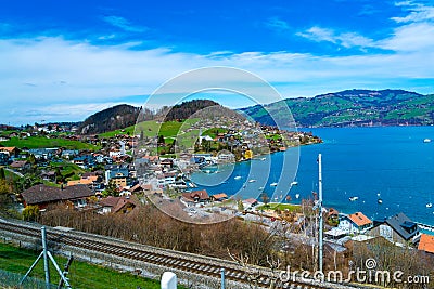 Beautiful landscape of Brienz Village Stock Photo