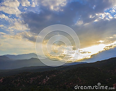 Sky at the mountaintop Stock Photo