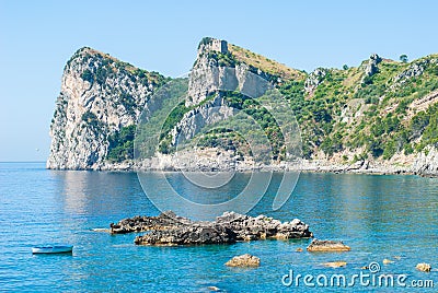 Beautiful landscape, depicting the mountain called Punta Campanella Stock Photo