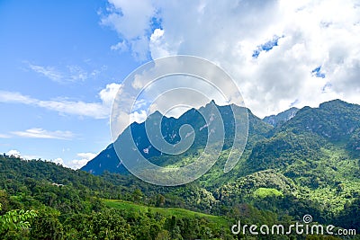 Beautiful landscape of Doi Luang Chiang Dao high mountain Stock Photo