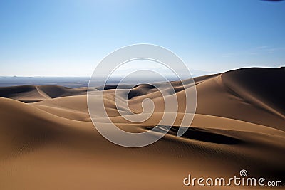 Landscape of desert sand dunes in Maranjab Desert , near Kashan Stock Photo