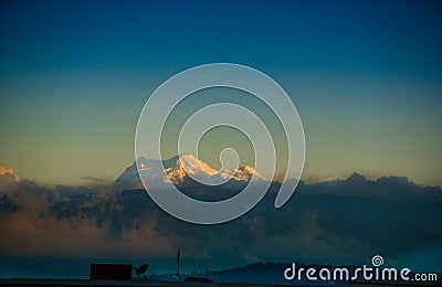 Beautiful landscape of ilinizas, at sunset, the highest of Ecuador Stock Photo