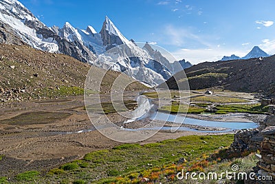 Beautiful landscape of Karakorum mountain in summer, Khuspang ca Stock Photo