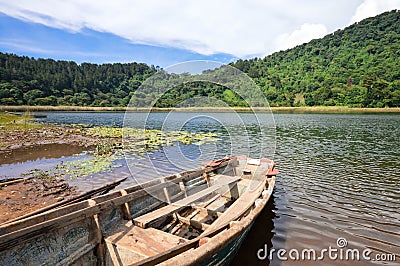 Beautiful landscape of the Laguna Verde in Apaneca, El Salvador Stock Photo