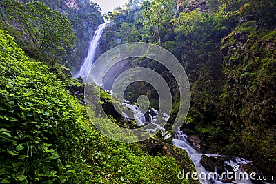 Mae Surin waterfall at Mae Hong Son Thailand Stock Photo