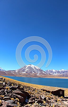 Beautiful landscape over the lagoon Stock Photo