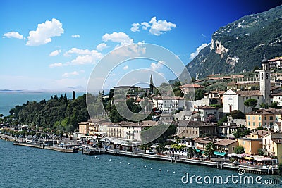 Beautiful Italian landscape Riva del Garda Stock Photo