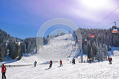 Ski slope, Romania Editorial Stock Photo