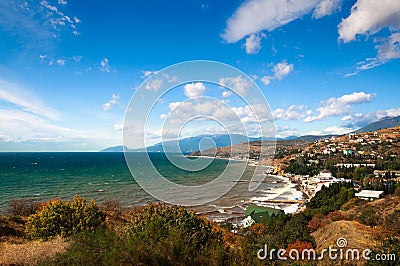 Beautiful landscape of the southern coast of Crimea Stock Photo