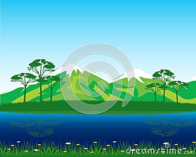 Beautiful landscape by summer Stock Photo