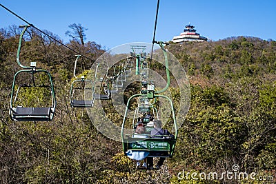 Beautiful landscape of Tianmen mountain national park, Hunan province, Zhangjiajie The Heaven Gate of Tianmen Shan Editorial Stock Photo