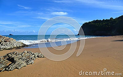 View on tillet beach in guadeloupe Stock Photo
