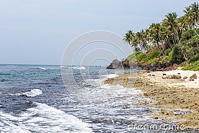 Beautiful landscape tropical beach. Stock Photo