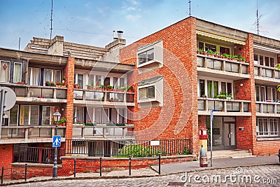 Beautiful landscape and urban view of the Budapest, streets, buildings. Hungary Editorial Stock Photo