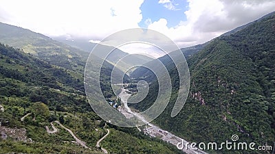 Beautiful landscape view of the Melamchi Khane pani project in Timbu sindhupalchowk nepal Stock Photo