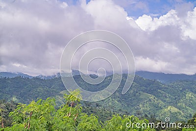 Beautiful Landscape view on the mountain on the way From Thongphaphum district to Pilok mine district in kanchanaburi city Thailan Stock Photo