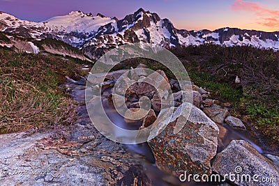 Beautiful landscape and waterfall Stock Photo