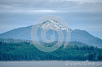 Beautiful landscapes around ketchikan and tongass forest in alas Stock Photo