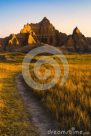 Beautiful landscapes in Badlands national park,South dakota,usa Stock Photo