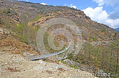 Beautiful landscapes on the track to Ghandruk village. Himalayas mountains, Nepal Stock Photo