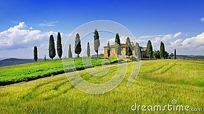 Beautiful landscapes of Tuscany. Italy Stock Photo