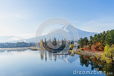 Beautiful landscapes view Mt.Fuji of Japan in the morning Stock Photo