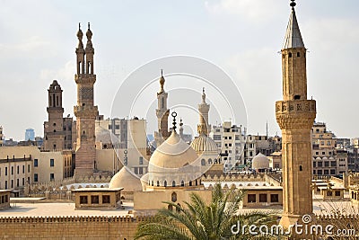 the beautiful lanscape of al-azhar mosque at cairo Stock Photo